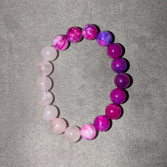 Jewelry - Rose Quartz And Agate Bracelet
